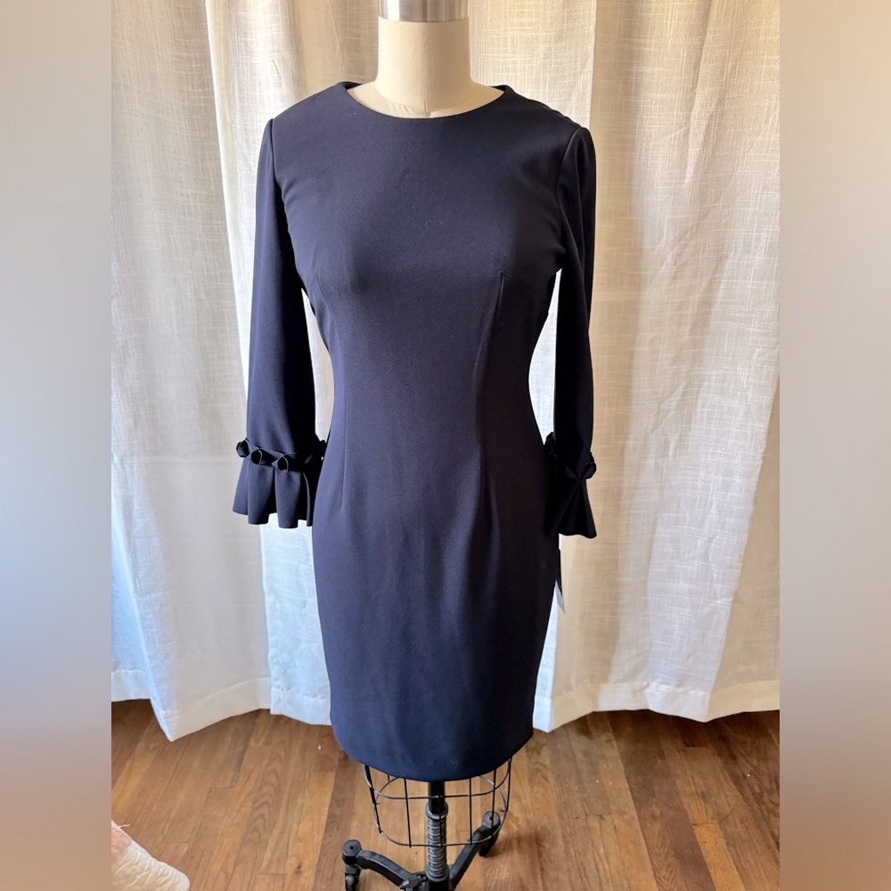 NWT TAHARI NAVY DRESS